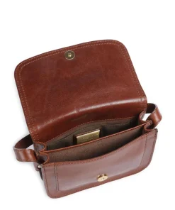 Stodo Umhängetasche fein genarbtes Rindsleder dunkelbraun