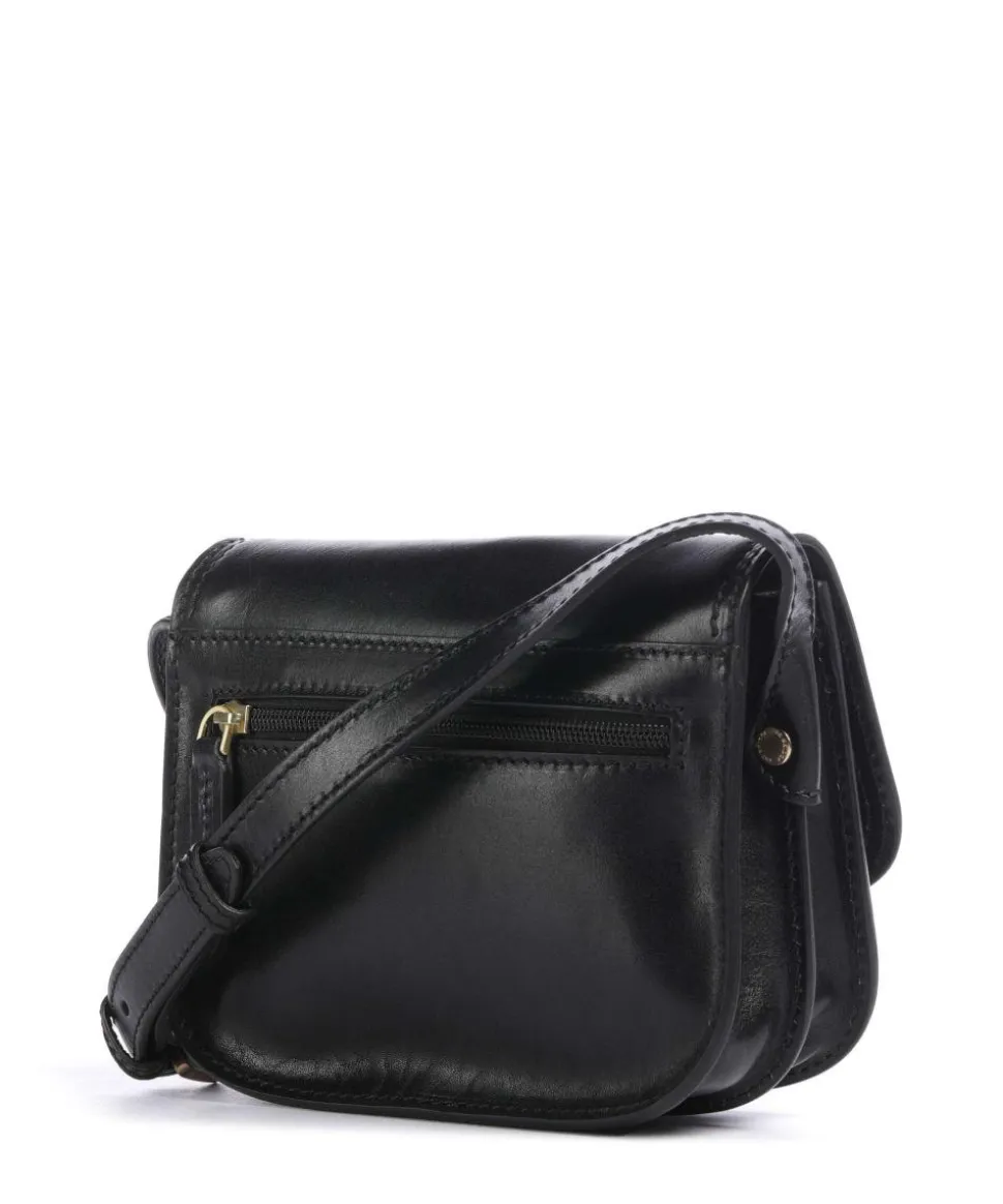 Stodo Umhängetasche fein genarbtes Rindsleder schwarz