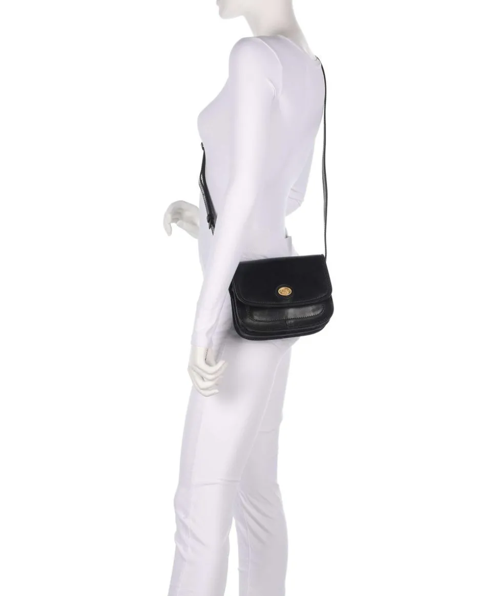 Stodo Umhängetasche fein genarbtes Rindsleder schwarz