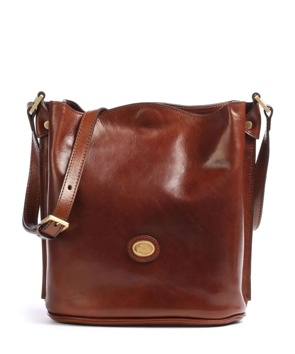 Story Donna Beuteltasche glattes Rindsleder braun