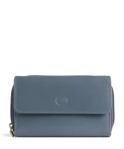 Story Donna RFID Geldbörse fein genarbtes Rindsleder blaugrau