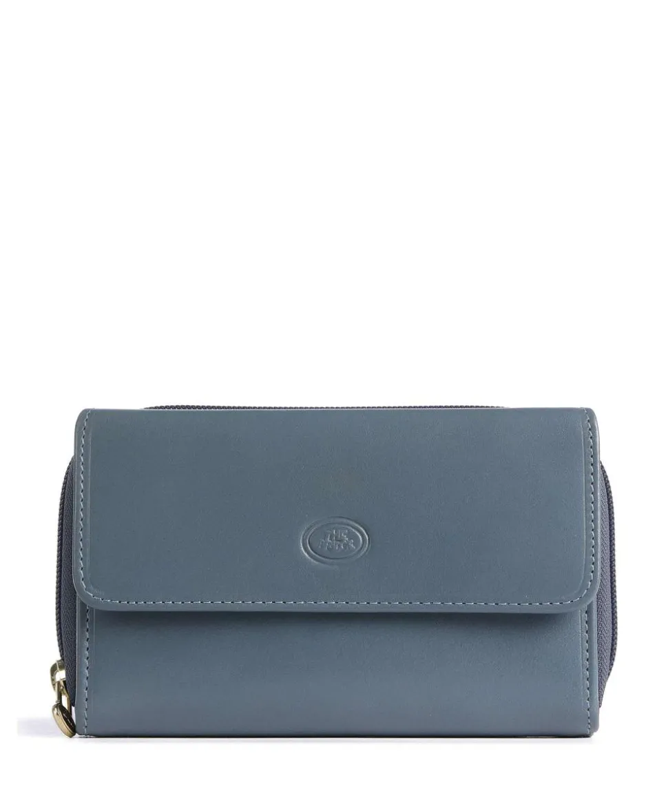 Story Donna RFID Geldbörse fein genarbtes Rindsleder blaugrau