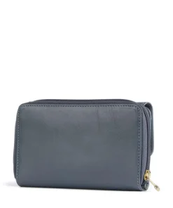 Story Donna RFID Geldbörse fein genarbtes Rindsleder blaugrau