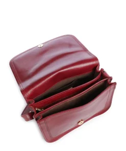 Story Donna Umhängetasche fein genarbtes Leder dunkelrot