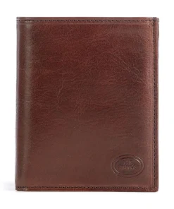 Story Uomo Kreditkartenetui fein genarbtes Leder braun