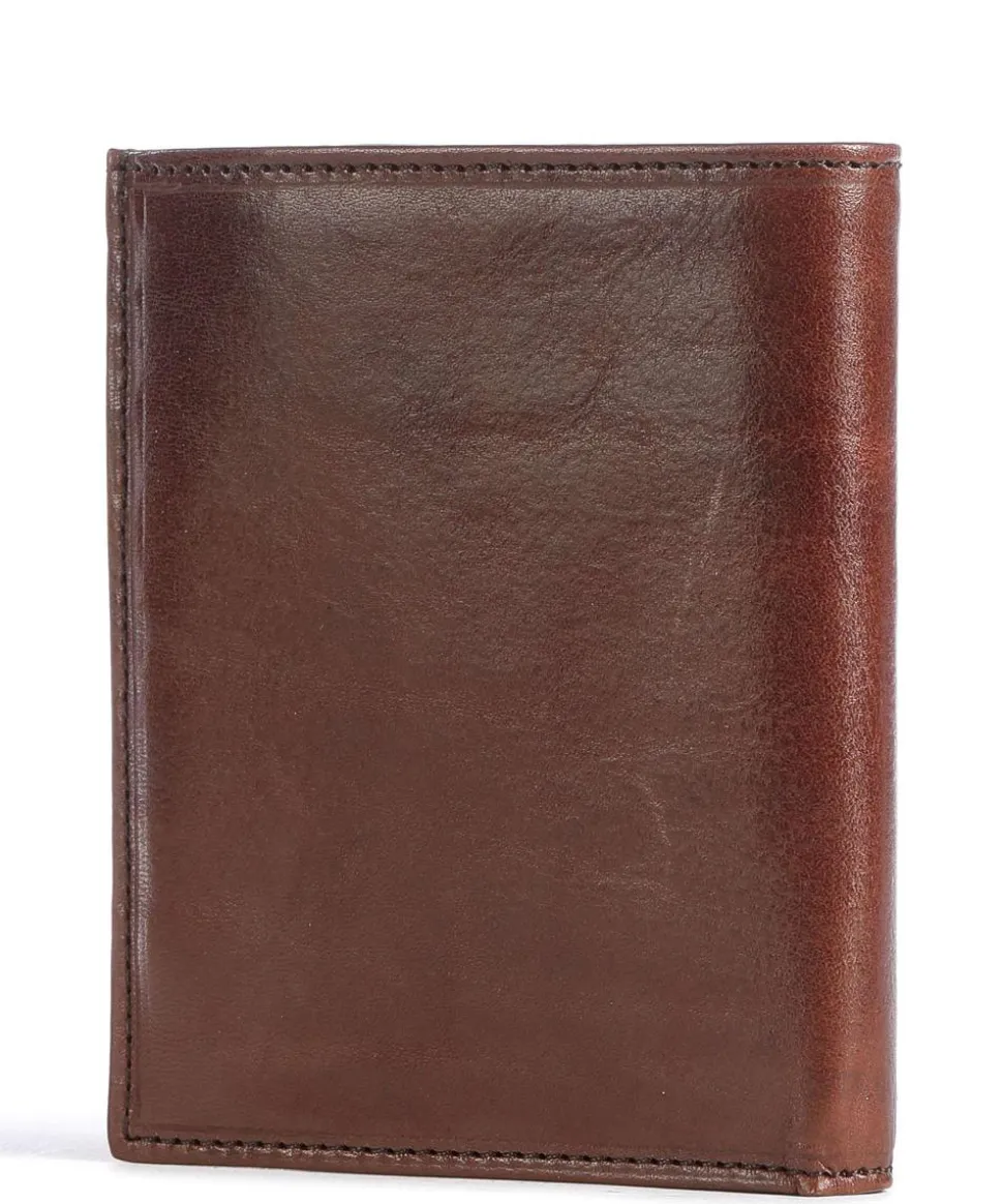 Story Uomo Kreditkartenetui fein genarbtes Leder braun