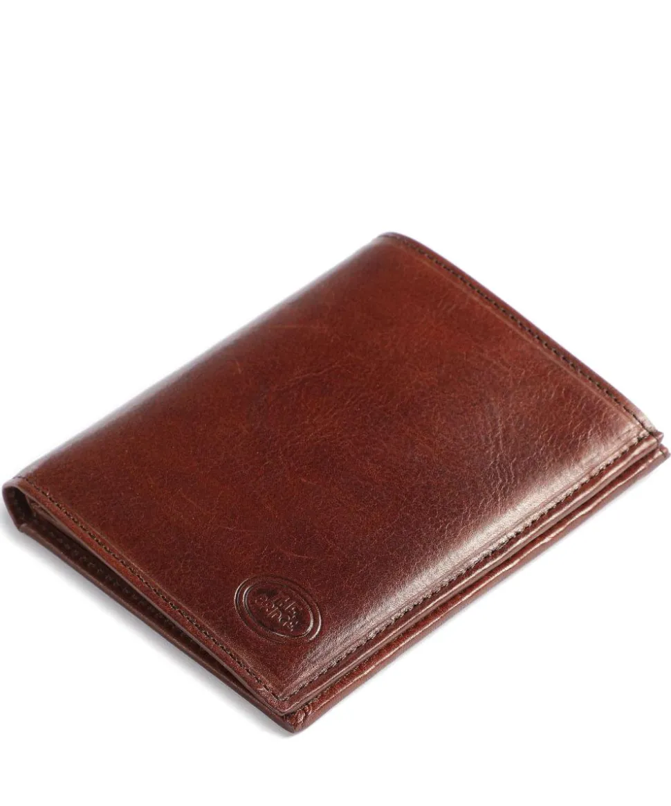 Story Uomo Kreditkartenetui fein genarbtes Leder braun