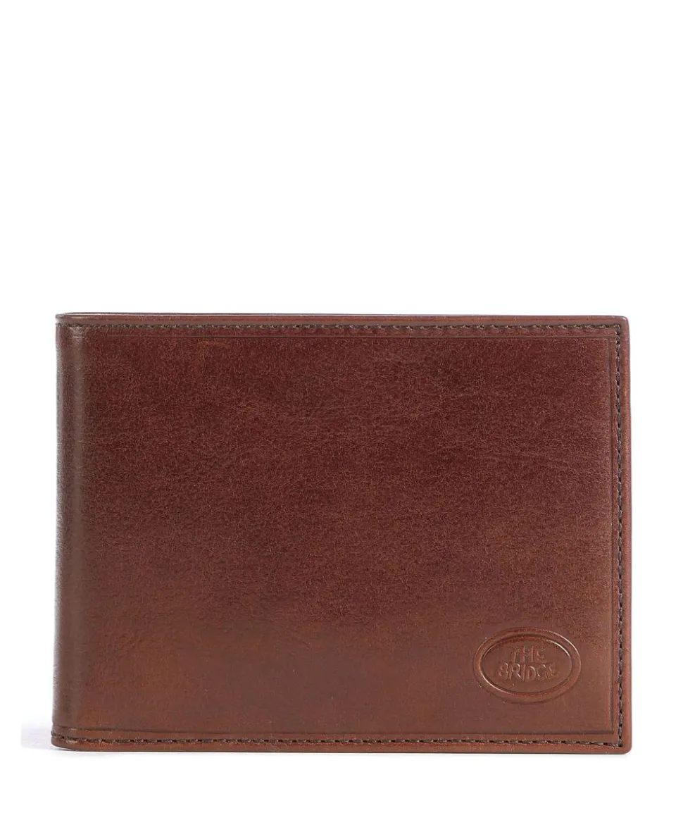 Story Uomo Kreditkartenetui fein genarbtes Leder braun