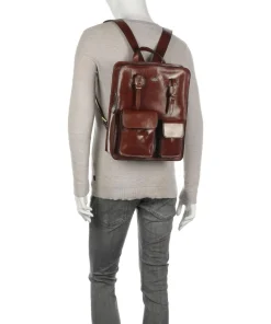 Story Uomo Rucksack 13″ glattes Rindsleder braun