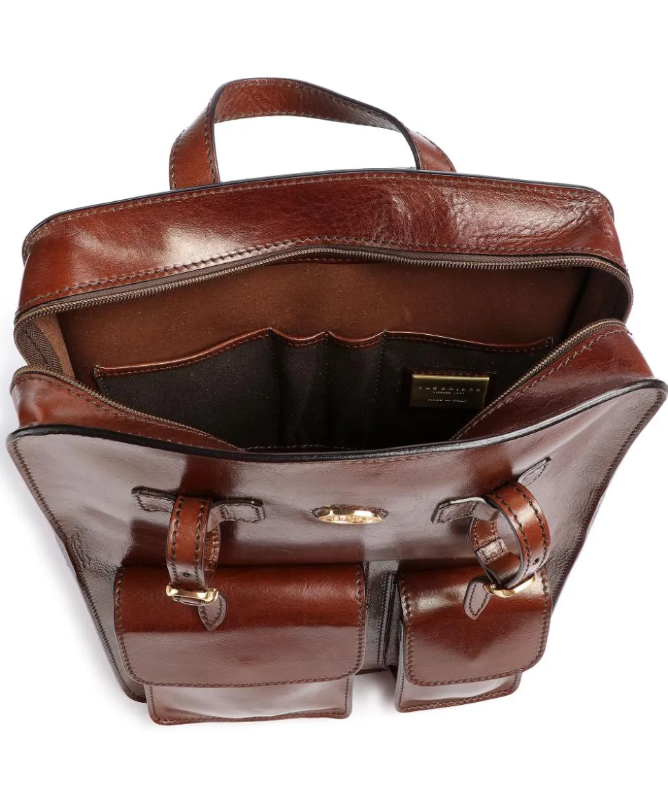 Story Uomo Rucksack 13″ glattes Rindsleder braun