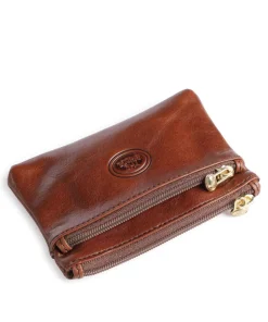 Story Uomo Schlüsseletui fein genarbtes Leder braun