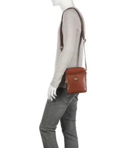 Story Uomo Umhängetasche Rindsleder braun