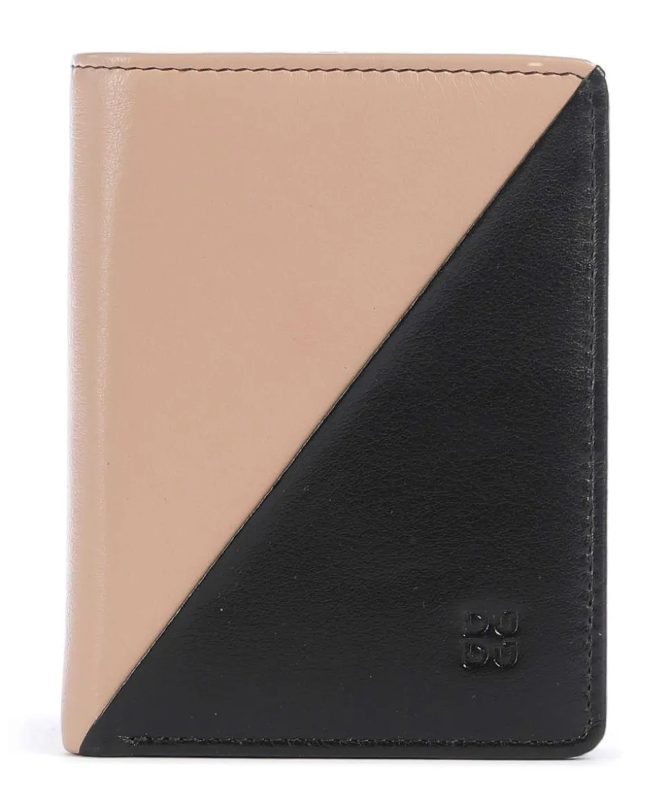 Stromboli RFID Geldbörse fein genarbtes Kalbsleder beige/schwarz