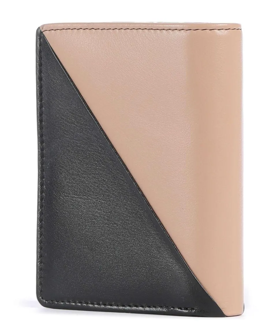 Stromboli RFID Geldbörse fein genarbtes Kalbsleder beige/schwarz