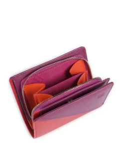 Stromboli RFID Geldbörse fein genarbtes Kalbsleder brombeer