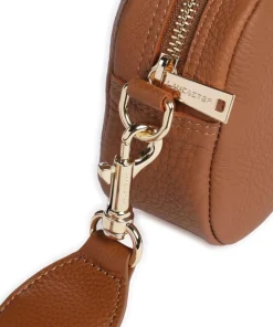 Studio Mimi Umhängetasche genarbtes Leder braun