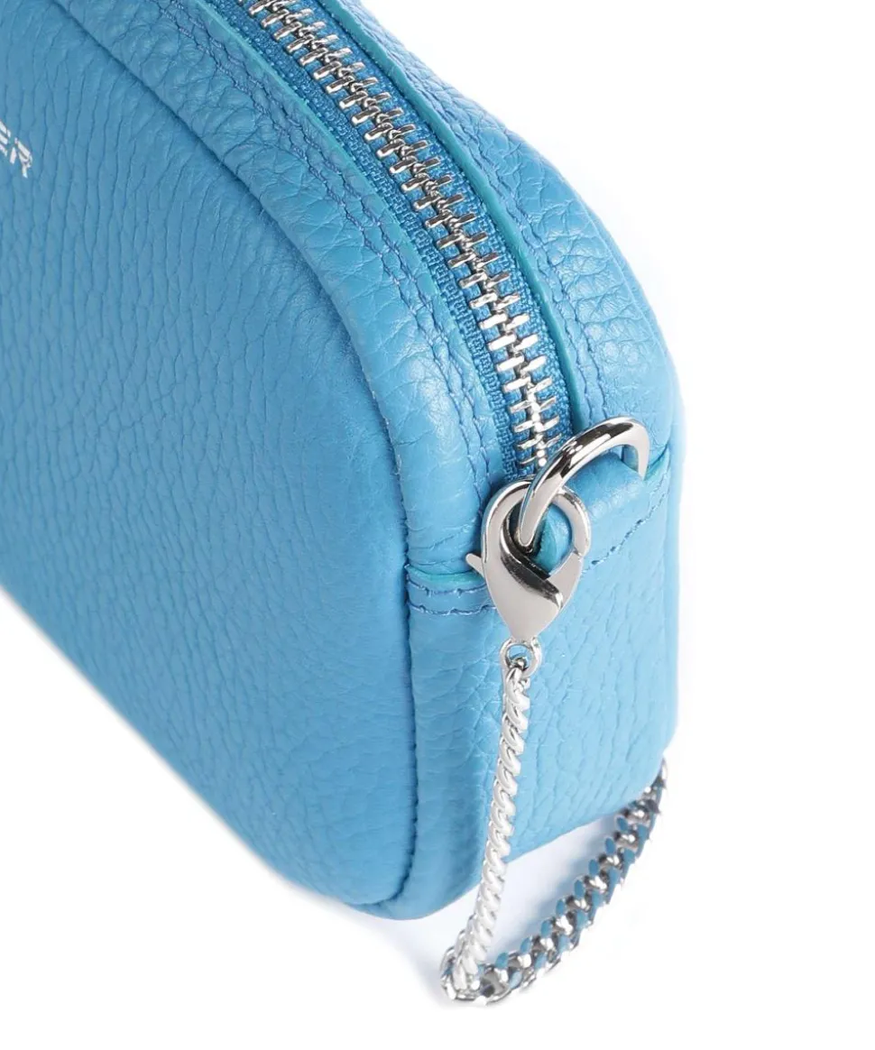 Studio Mimi Umhängetasche genarbtes Rindsleder blau