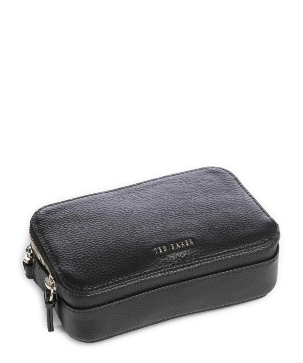 Stunna Umhängetasche genarbtes Rindsleder schwarz