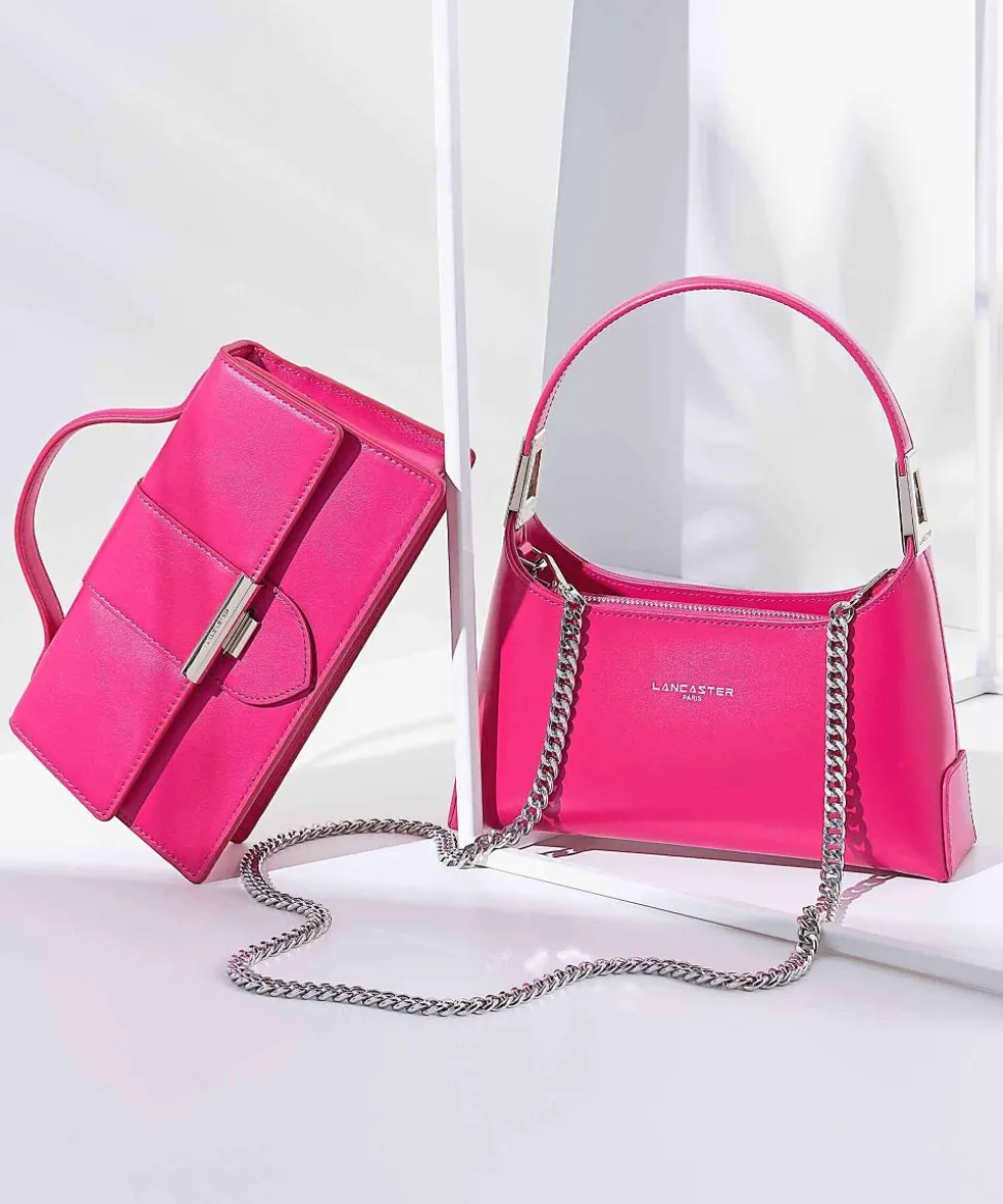 Suave Ace Schultertasche glattes Rindsleder pink