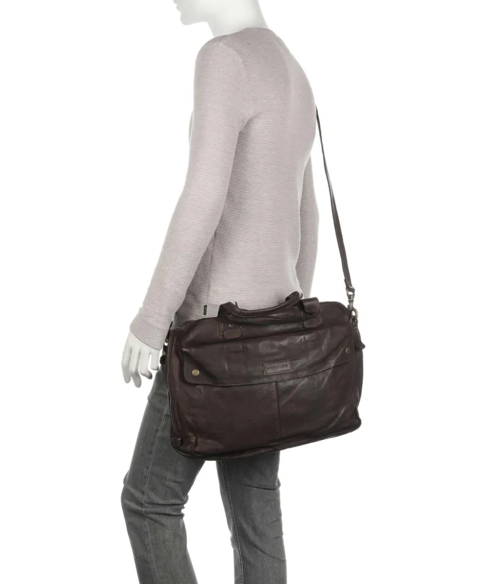 Submarine Aktentasche 14″ fein genarbtes Rindsleder dunkelbraun