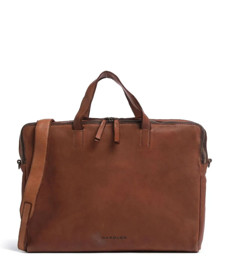 Submarine Aktentasche 15″ genarbtes Leder cognac