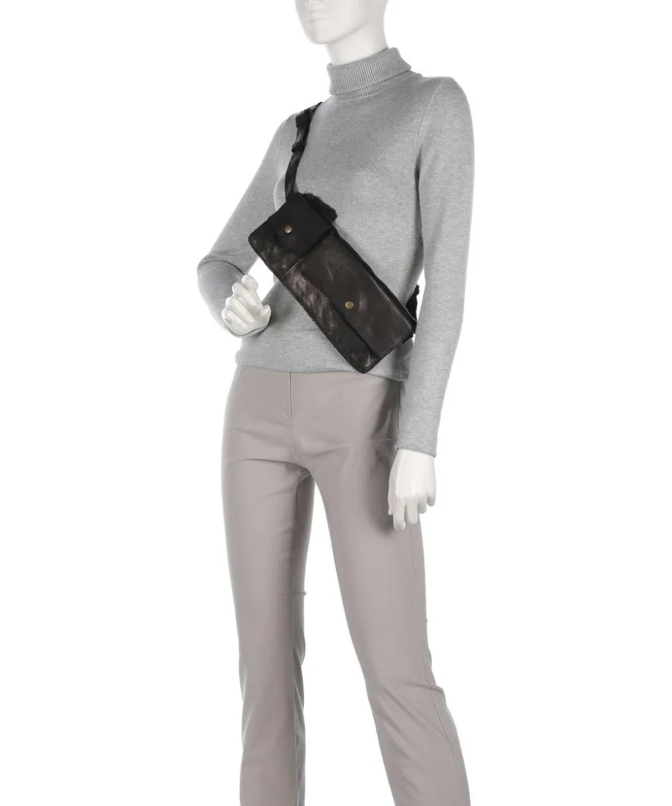 Submarine Gürteltasche fein genarbtes Rindsleder schwarz