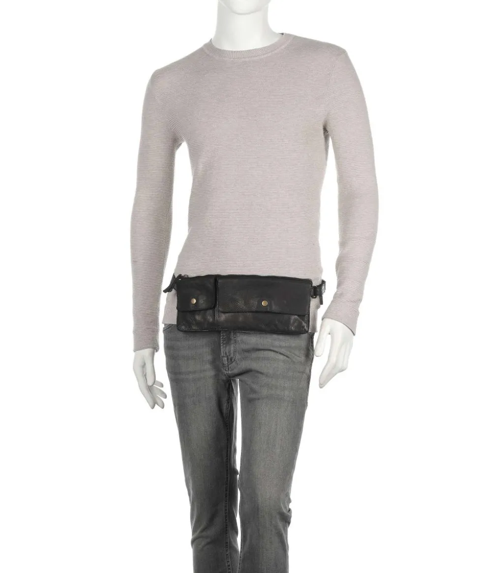 Submarine Gürteltasche fein genarbtes Rindsleder schwarz