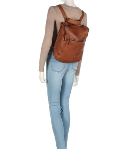 Submarine Rucksack 13″ genarbtes Rindsleder cognac