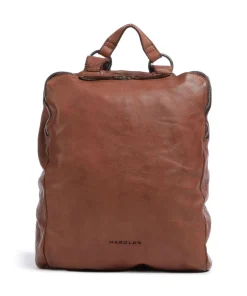 Submarine Rucksack fein genarbtes Leder cognac