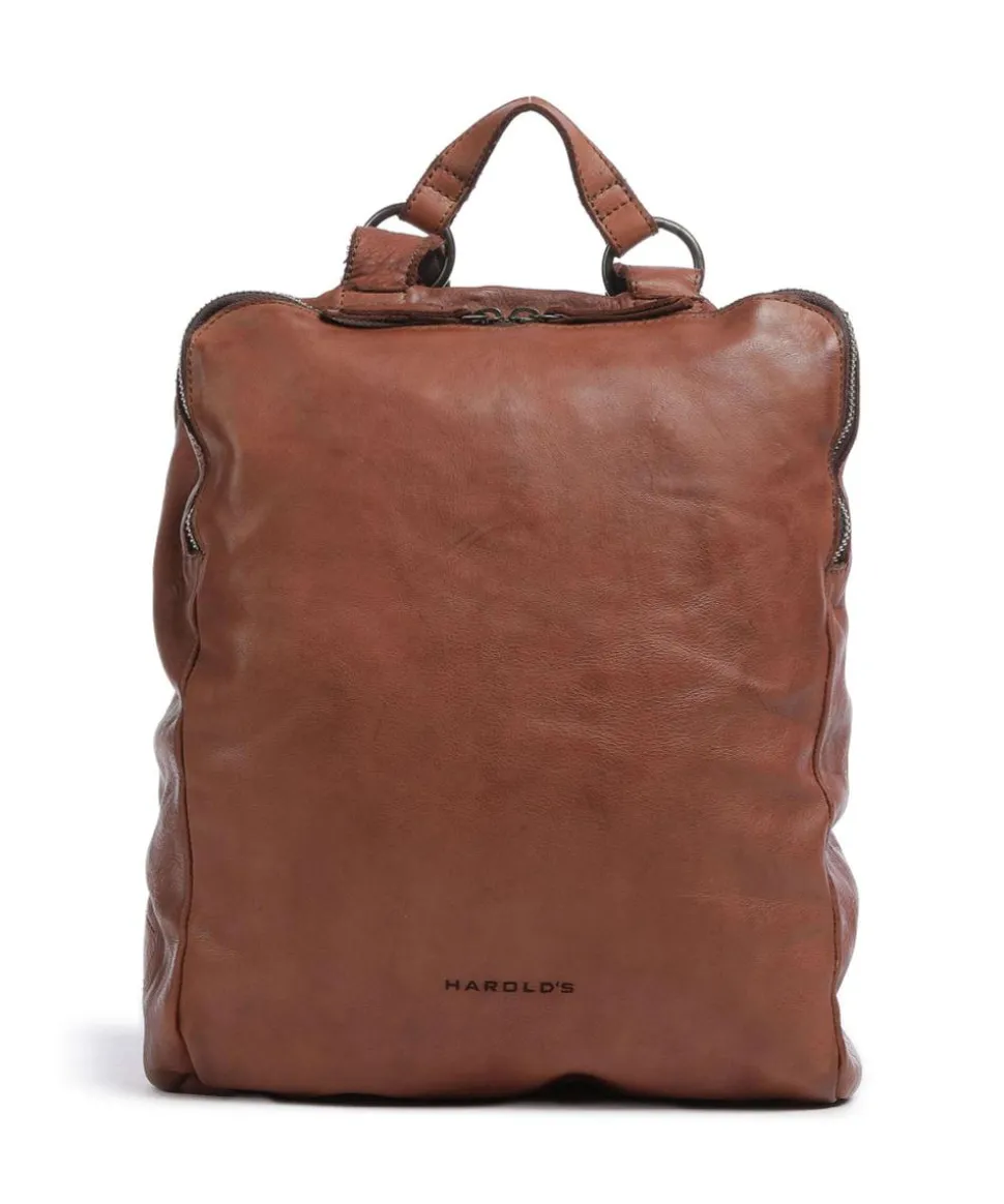 Submarine Rucksack fein genarbtes Leder cognac