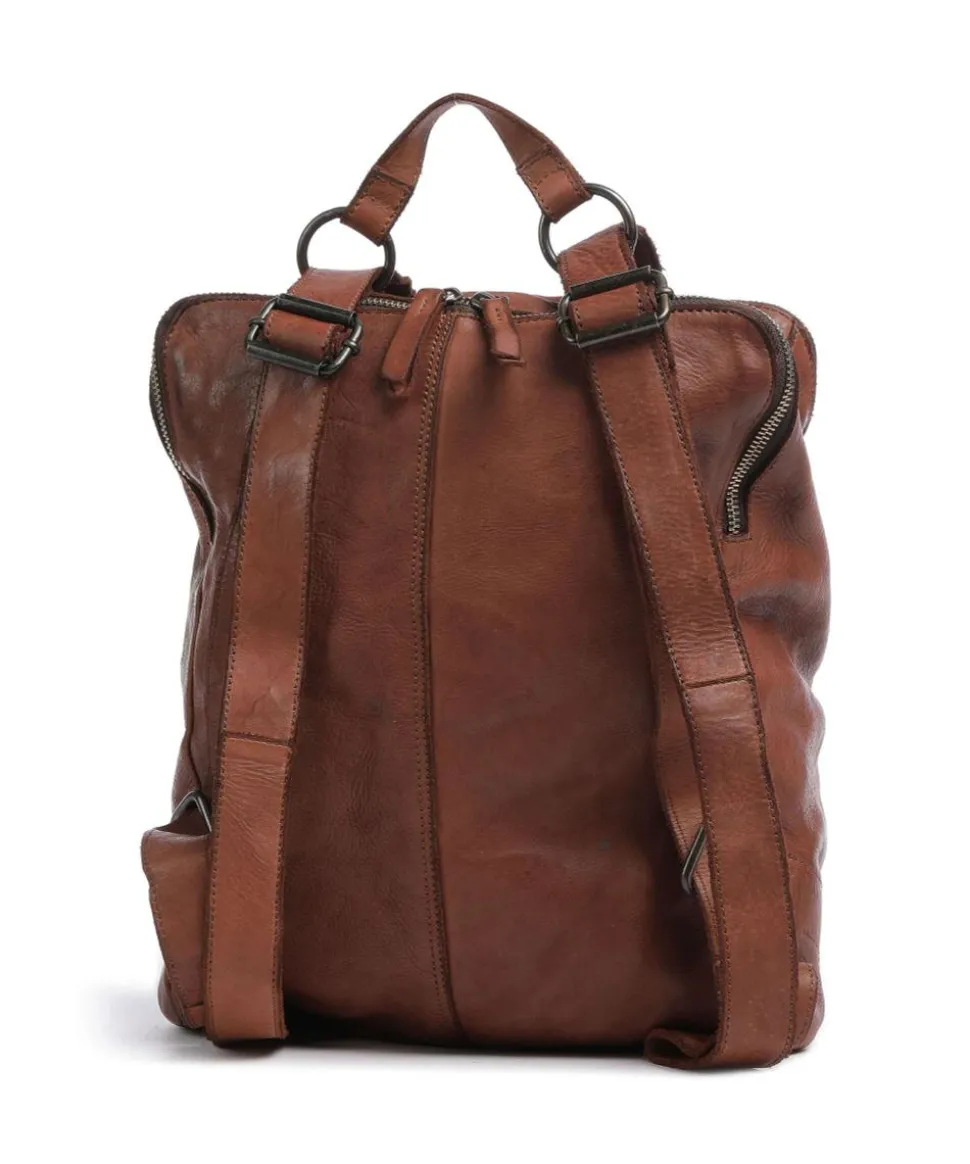 Submarine Rucksack fein genarbtes Leder cognac