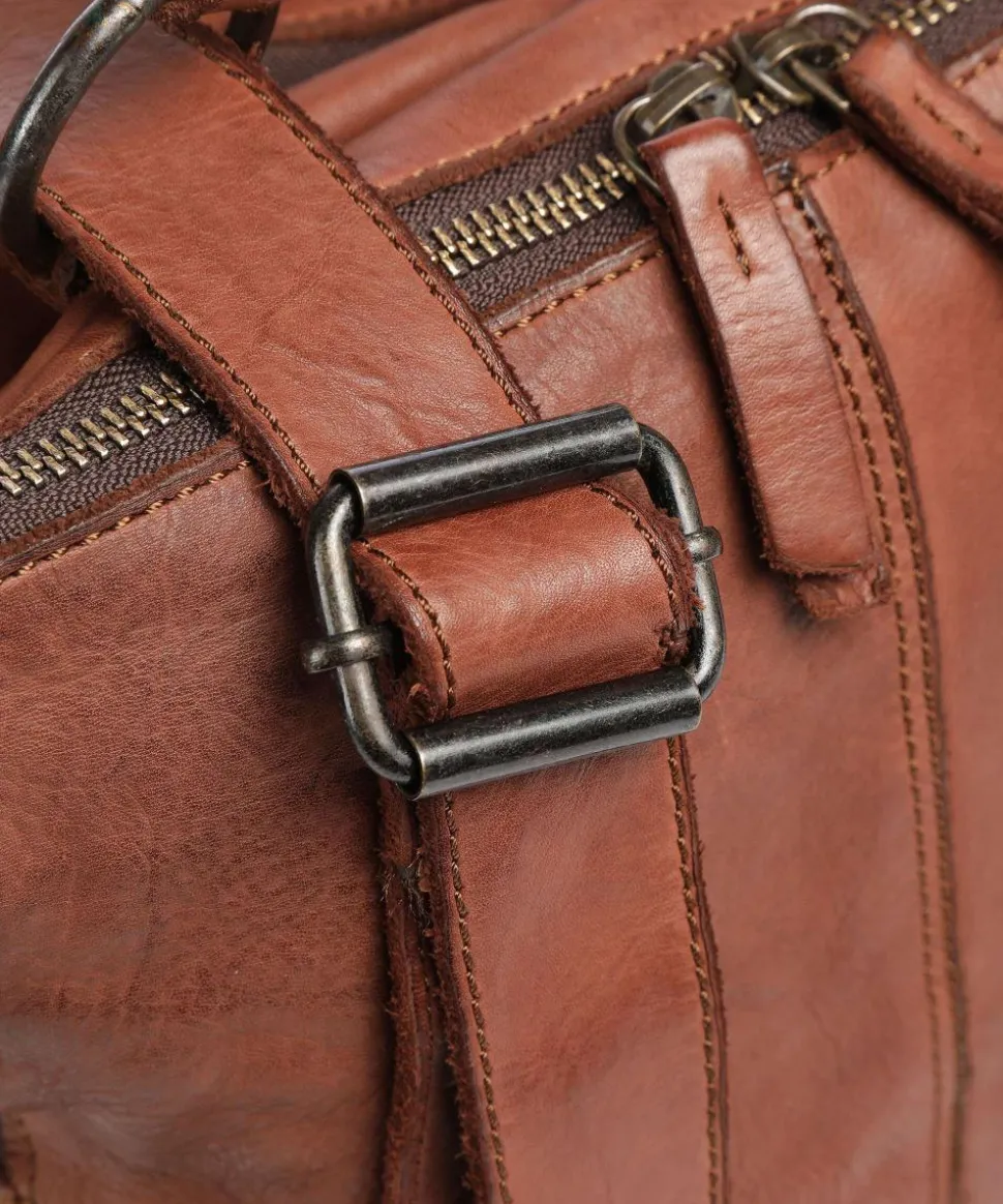 Submarine Rucksack fein genarbtes Leder cognac