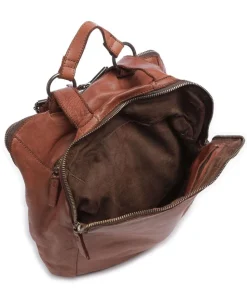 Submarine Rucksack fein genarbtes Leder cognac