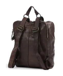 Submarine Rucksack fein genarbtes Leder dunkelbraun