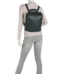 Submarine Rucksack fein genarbtes Rindsleder dunkelgrün