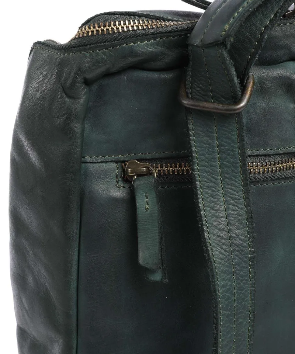 Submarine Rucksack fein genarbtes Rindsleder dunkelgrün