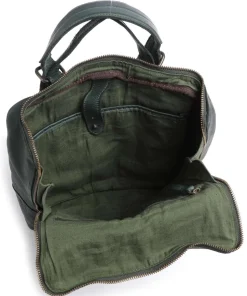 Submarine Rucksack fein genarbtes Rindsleder dunkelgrün