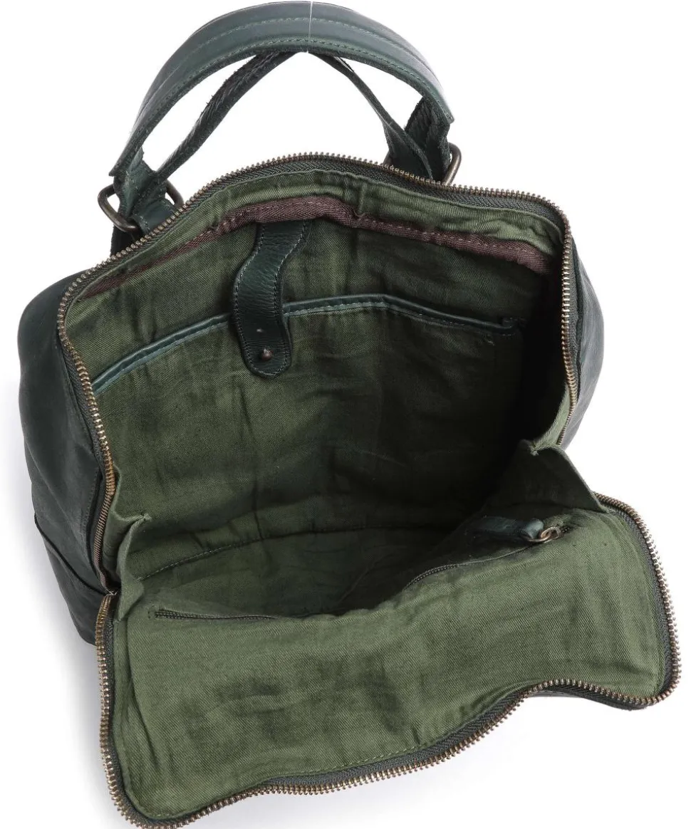 Submarine Rucksack fein genarbtes Rindsleder dunkelgrün