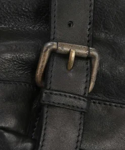 Submarine Rucksack fein genarbtes Rindsleder schwarz