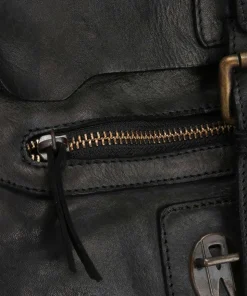 Submarine Rucksack fein genarbtes Rindsleder schwarz