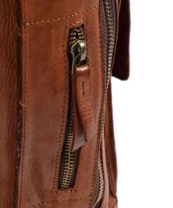 Submarine Rucksack genarbtes Rindsleder cognac