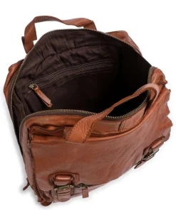 Submarine Rucksack genarbtes Rindsleder cognac