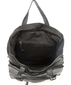 Submarine Rucksack genarbtes Rindsleder schwarz