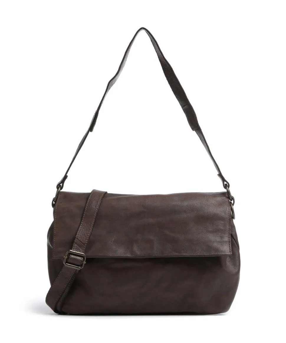 Submarine Schultertasche Rindsleder braun