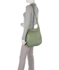 Submarine Schultertasche fein genarbtes Rindsleder grün