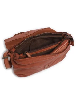 Submarine Schultertasche fein genarbtes Rindsleder cognac