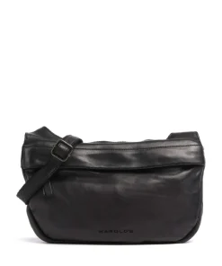 Submarine Schultertasche weiches Rindsleder schwarz