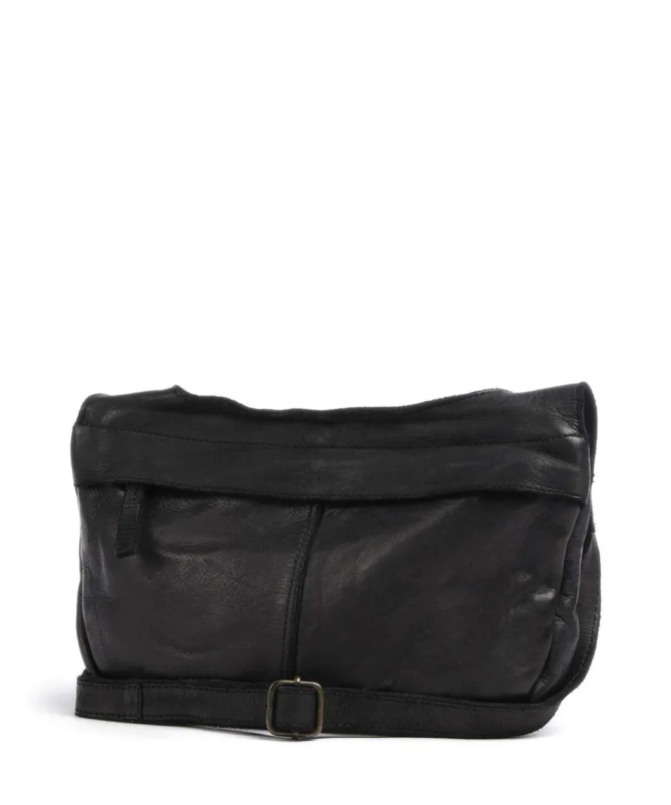 Submarine Schultertasche weiches Rindsleder schwarz