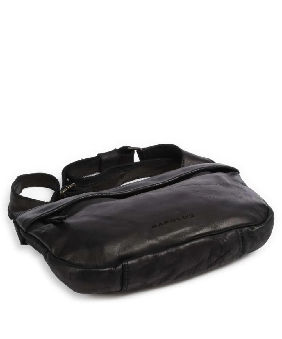 Submarine Schultertasche weiches Rindsleder schwarz