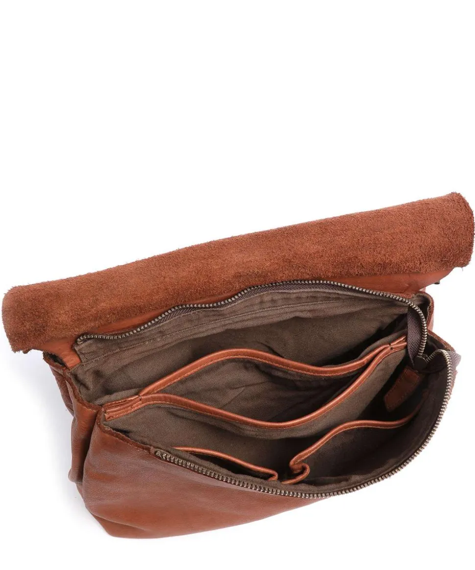 Submarine Schultertasche Rindsleder cognac